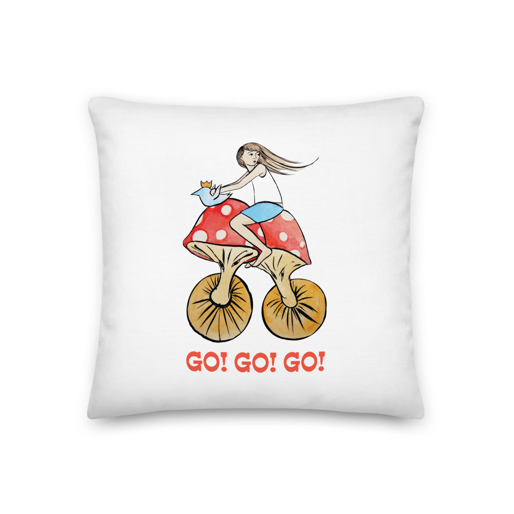 Go! Go! Go! Square Pillow